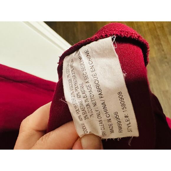 SHOSHANNA Maroon Red Stretch Sheath Form Fitting Ralph Mini Dress Size 10 - Picture 9 of 9